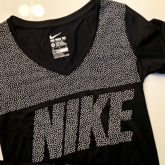 NIKE BLACK DRI-FIT SHORT SLEEVE TEE - Picture 2 of 5